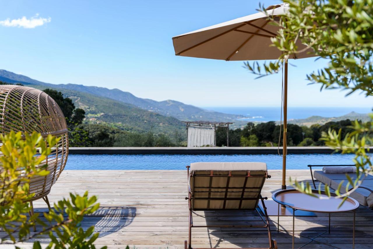 Terre de Maquis, maison d'hôtes vue mer Corse Sari-D'orcino Extérieur photo
