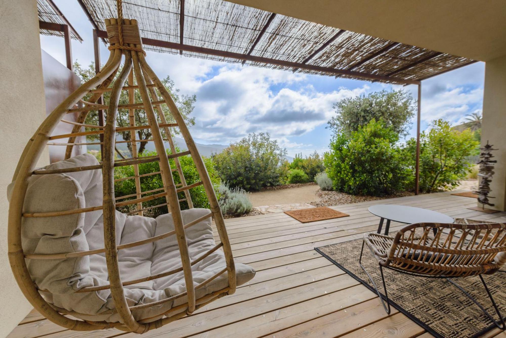 Terre de Maquis, maison d'hôtes vue mer Corse Sari-D'orcino Extérieur photo