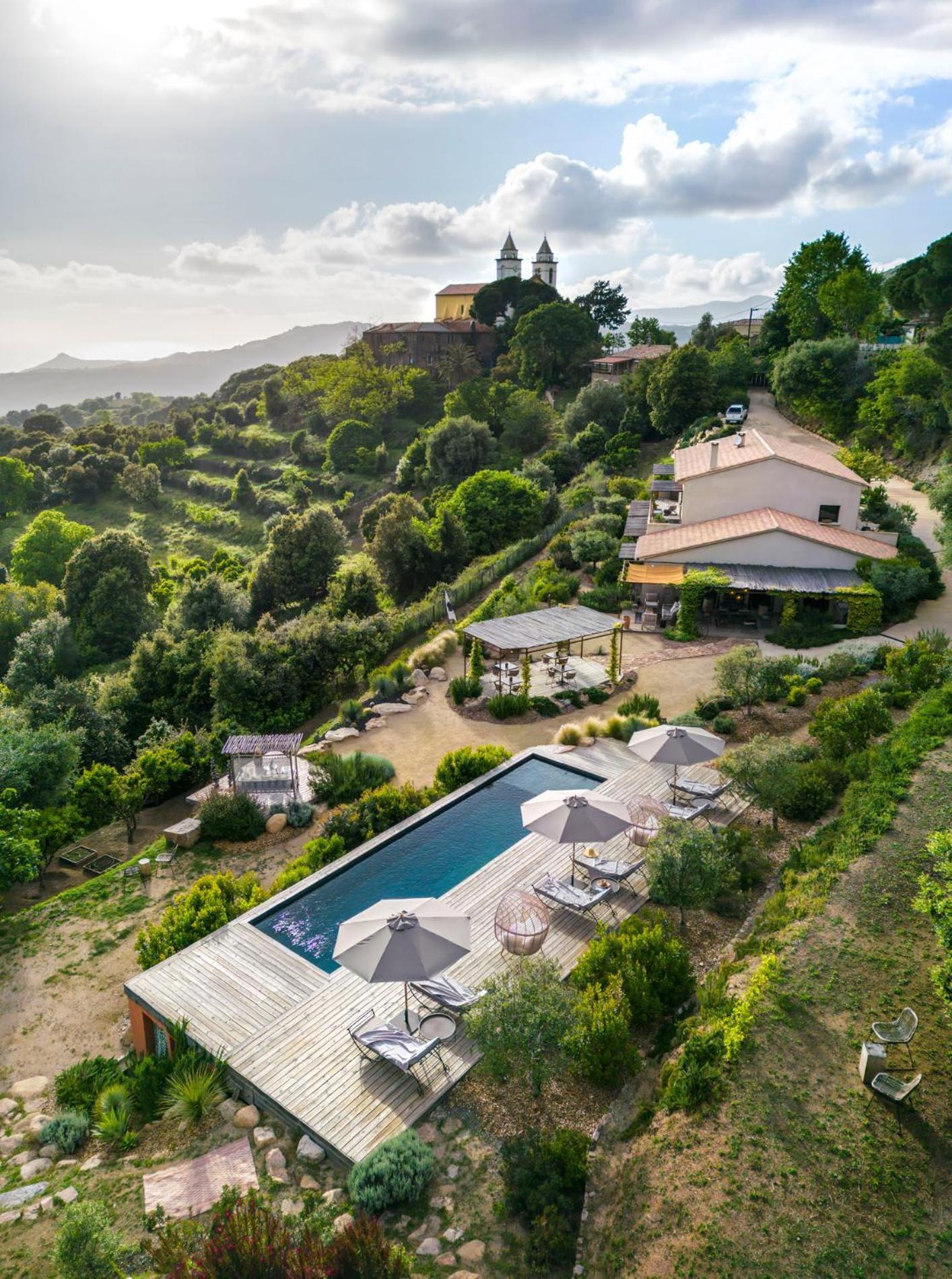 Terre de Maquis, maison d'hôtes vue mer Corse Sari-D'orcino Extérieur photo